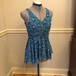 Turquoise Peplum Tank